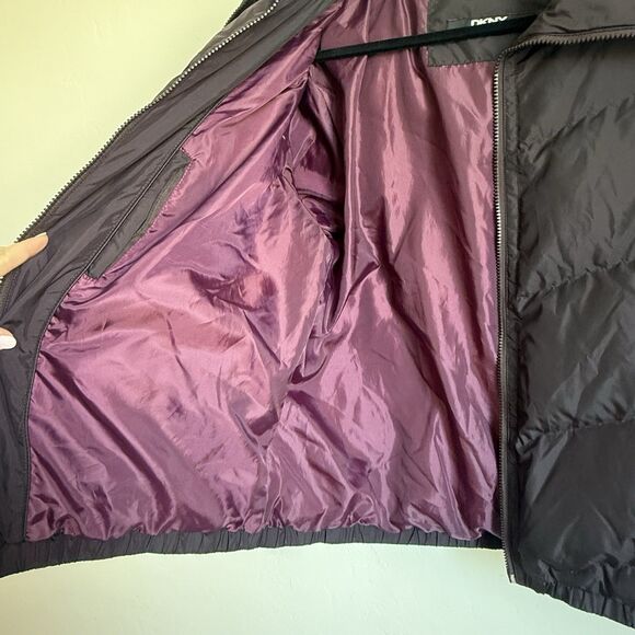 DKNY Women's Purple Plum Down Feather Puffer Winter Coat Fall Cold Weather Snow - Picture 7 of 16